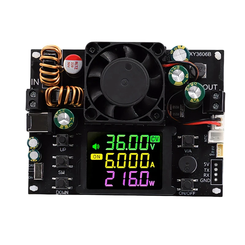 XY3606B CNC Boost Reduce voltaje DC fuente de alimentación regulada ajustable corriente de voltaje constante 36V/6A/216W pantalla LCD