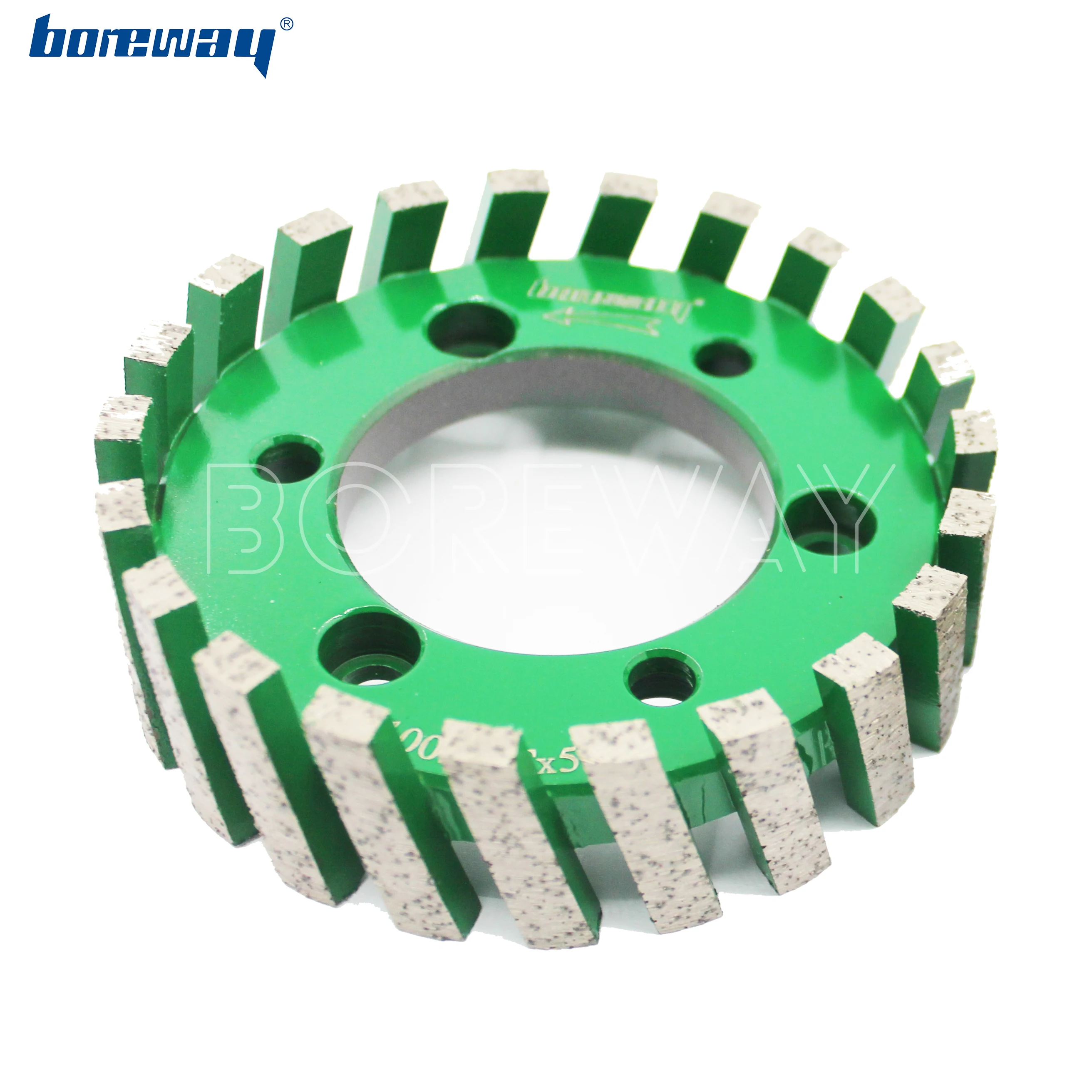 Boreway Supply A Piece Of D100x30Tx50H Diamond Split Segment CNC Calibrat Wheel For Stone Granite Marble Counter Wash Basin