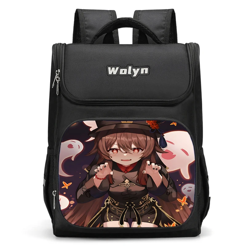 Großer kinder rucksack hu tao genshin impact boy girls schult asche für männer frauen reisen rucksack langlebig und mehrfach