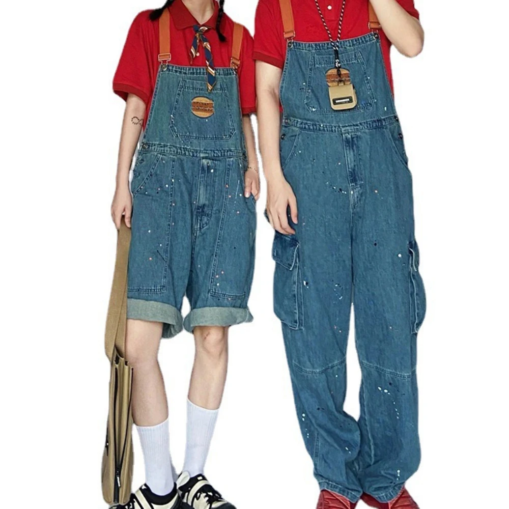 

Loose Back Jeans for Men Straight-legged Wide-legged Casual Pants for Women Baggy Jeans for Summer