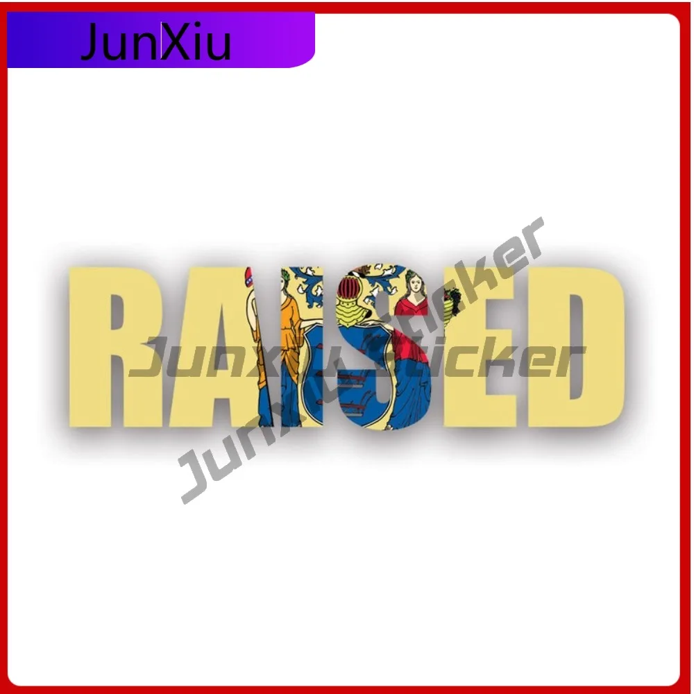 

New Jersey Raised Weather Resistant Scratch Resistant Racing For Laptop Car Window Truck Easy Apply Removable Decal Classic