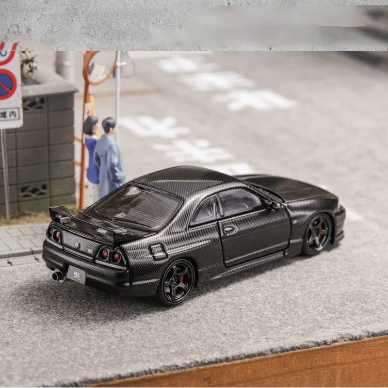 Diecast Original 1:64 Scale Nissan GTR Skyline R33 BCNR33 Simulation Alloy Car Model Static Collectible Toy Gift Souvenir