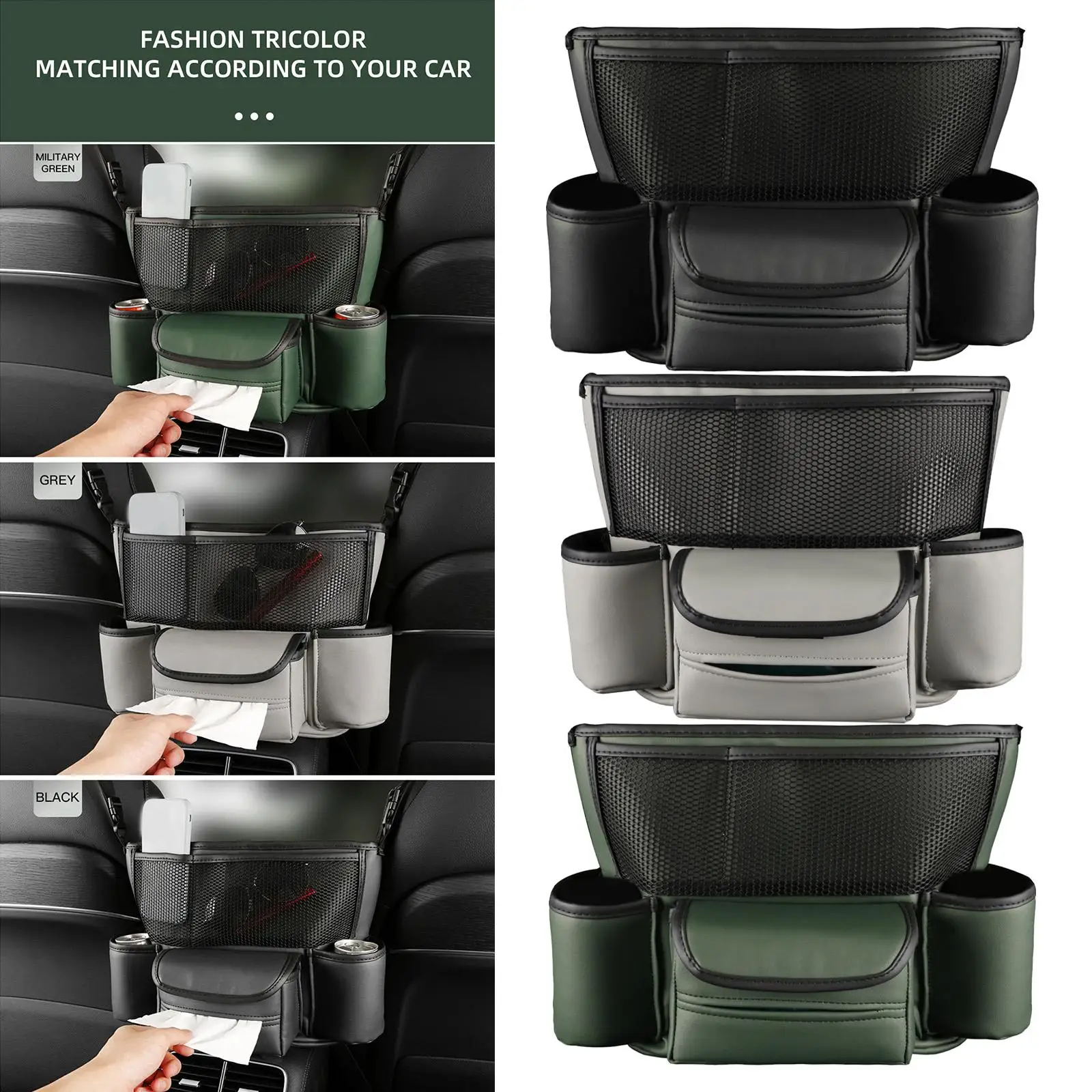 Organizador de almacenamiento entre asientos para consolas automotrices Barrera de perro niño