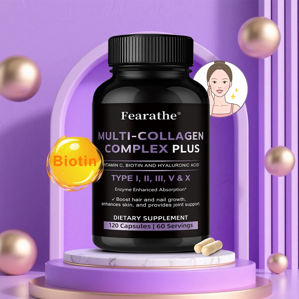 

Multi Collagen с типами I, II, III, V и X — подходит для мужчин и женщин — капсулы для красоты волос, кожи и ногтей