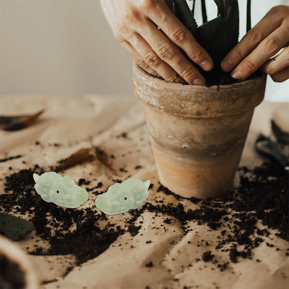 

25 шт. миниатюрный аллигатор светящийся в темноте смола милый мини-украшение в виде животного для сада домашний офисный декор ремесло светящаяся скульптура