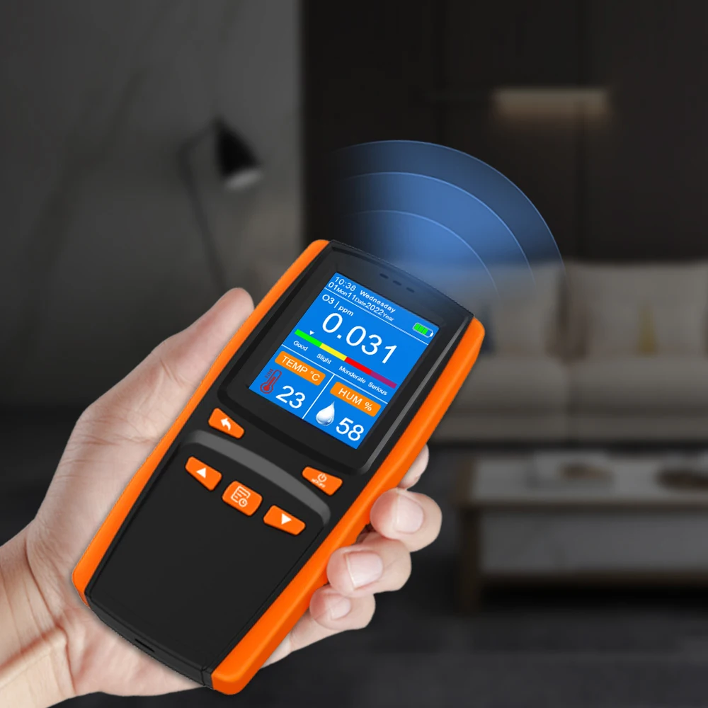 Dienmern New DM509 O3 Handhold Ozone Monitor Home Highly A ccurate Air Quality Detector LCD Display Temperature/Humidity