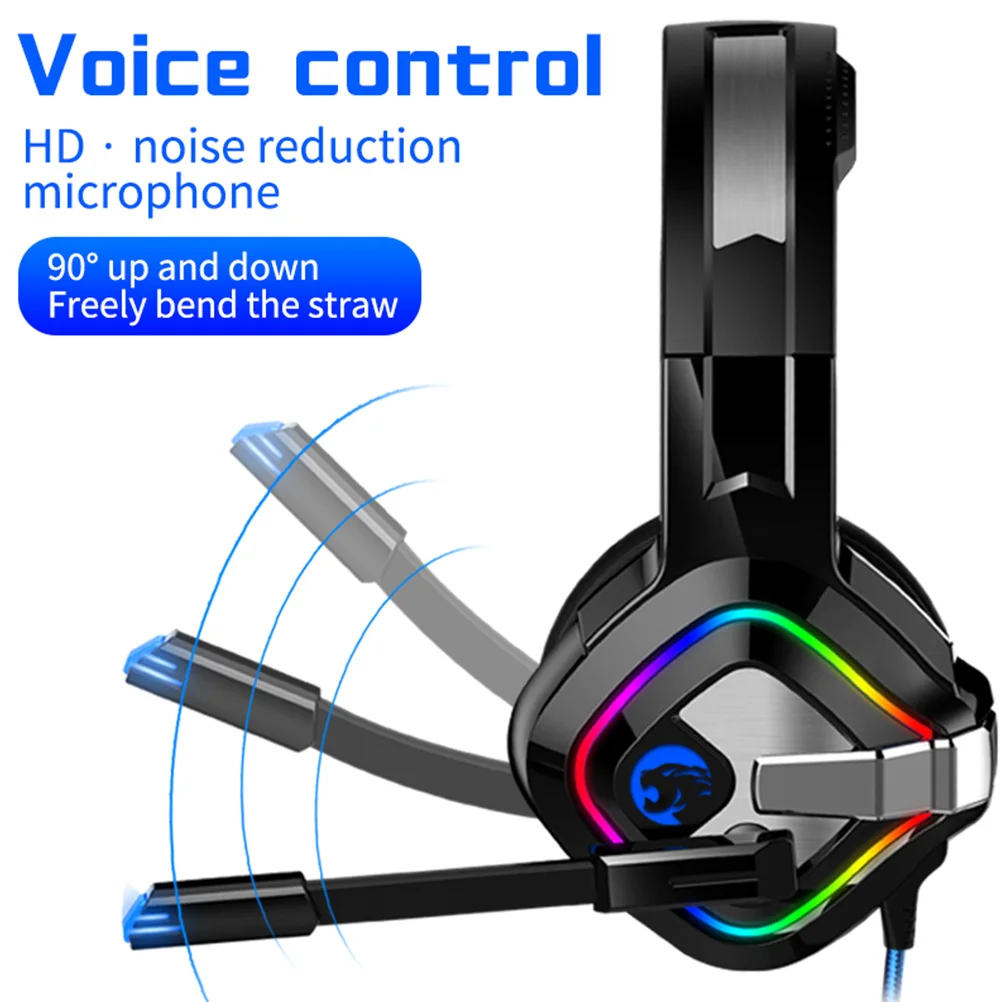 

LED Game Headset Wired Bass Headphones .1 Channel Microphone Rgb Light Comfortable Gaming Headphone Headphone