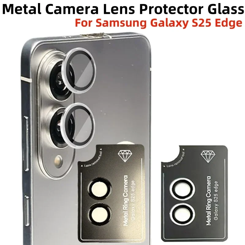 Metall Kamera Objektiv Schutz Glas Für Samsung Galaxy S25 Rand Volle Abdeckung Kamera Objektiv Ring Fall Für S25 Rand S25Edge Objektiv Film