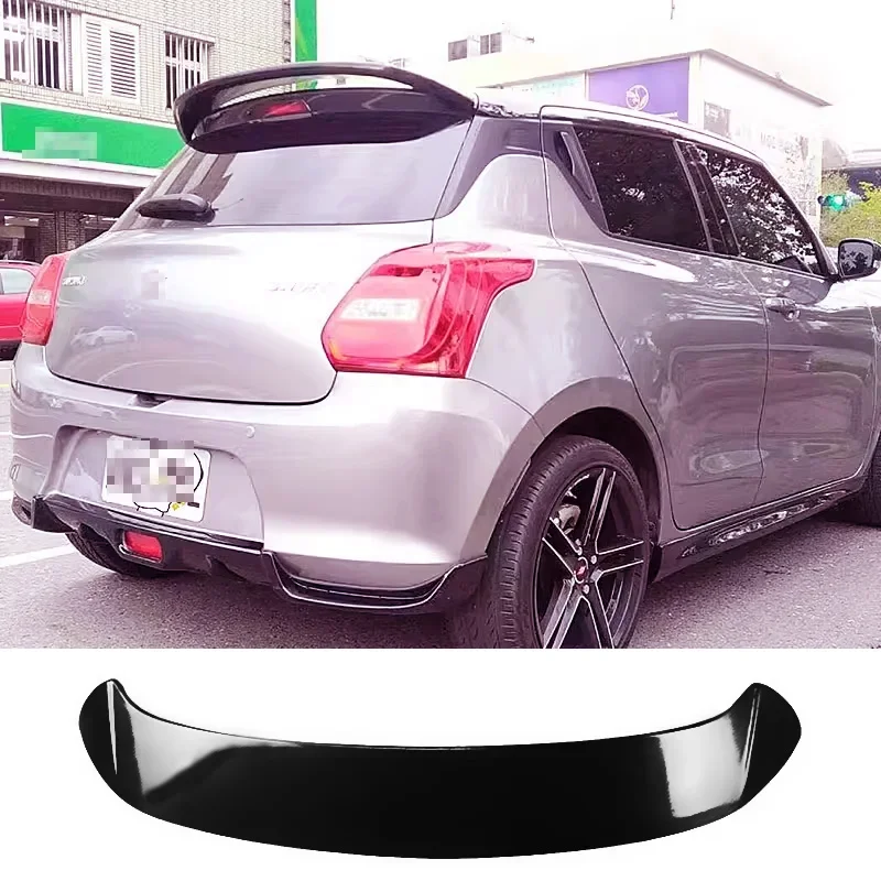 Roof Wing for Suzuki Swift Spoiler Gloss Black 2017 To 2022 Car Tail Fin Accessories