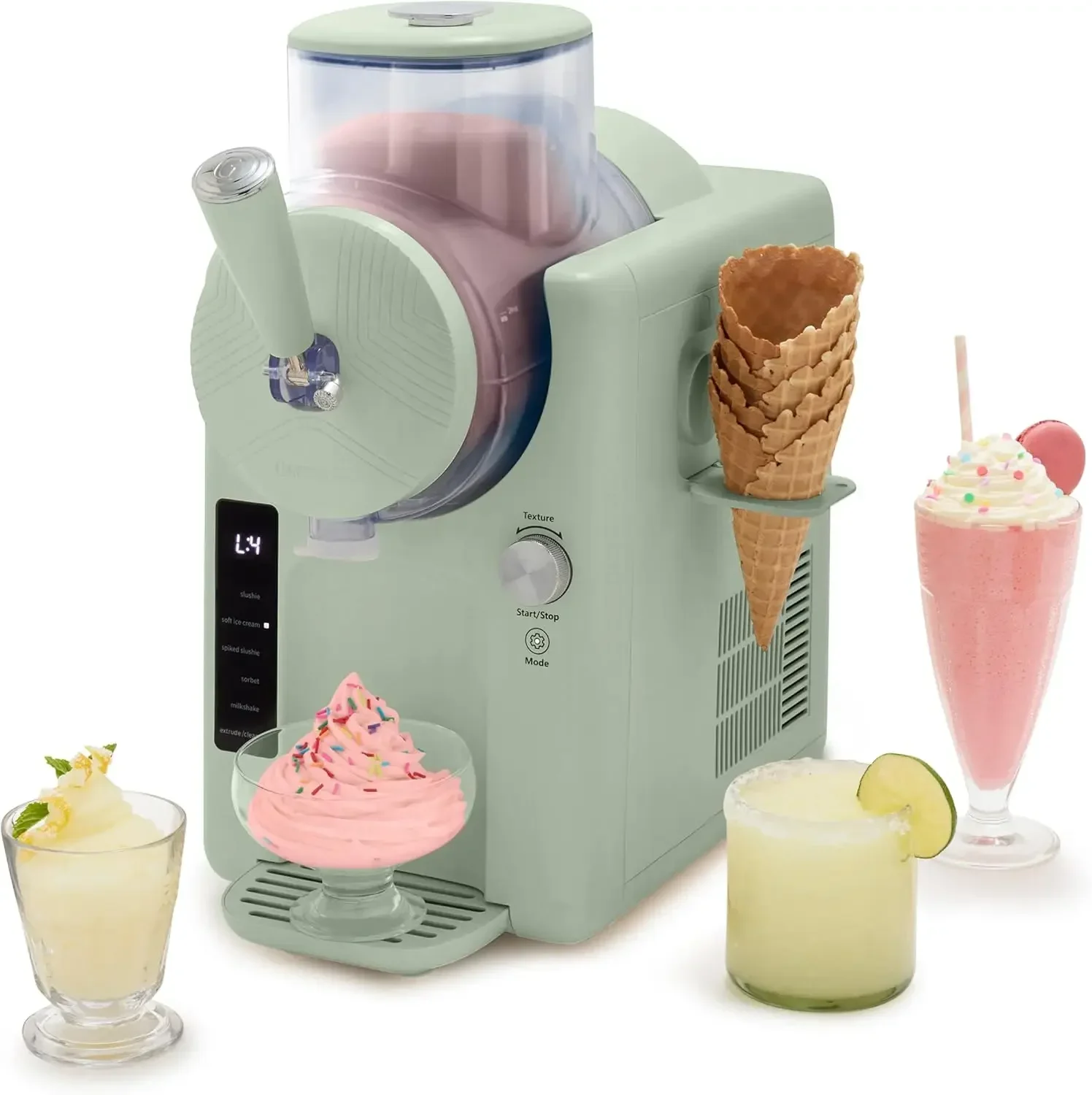 Frost Ice Cream Maker & Slushie Machine, Soft Serve, Sorbet, Margaritas, Milkshakes, Frozen Yogurt, No Pre-Freezing, Ready in 15