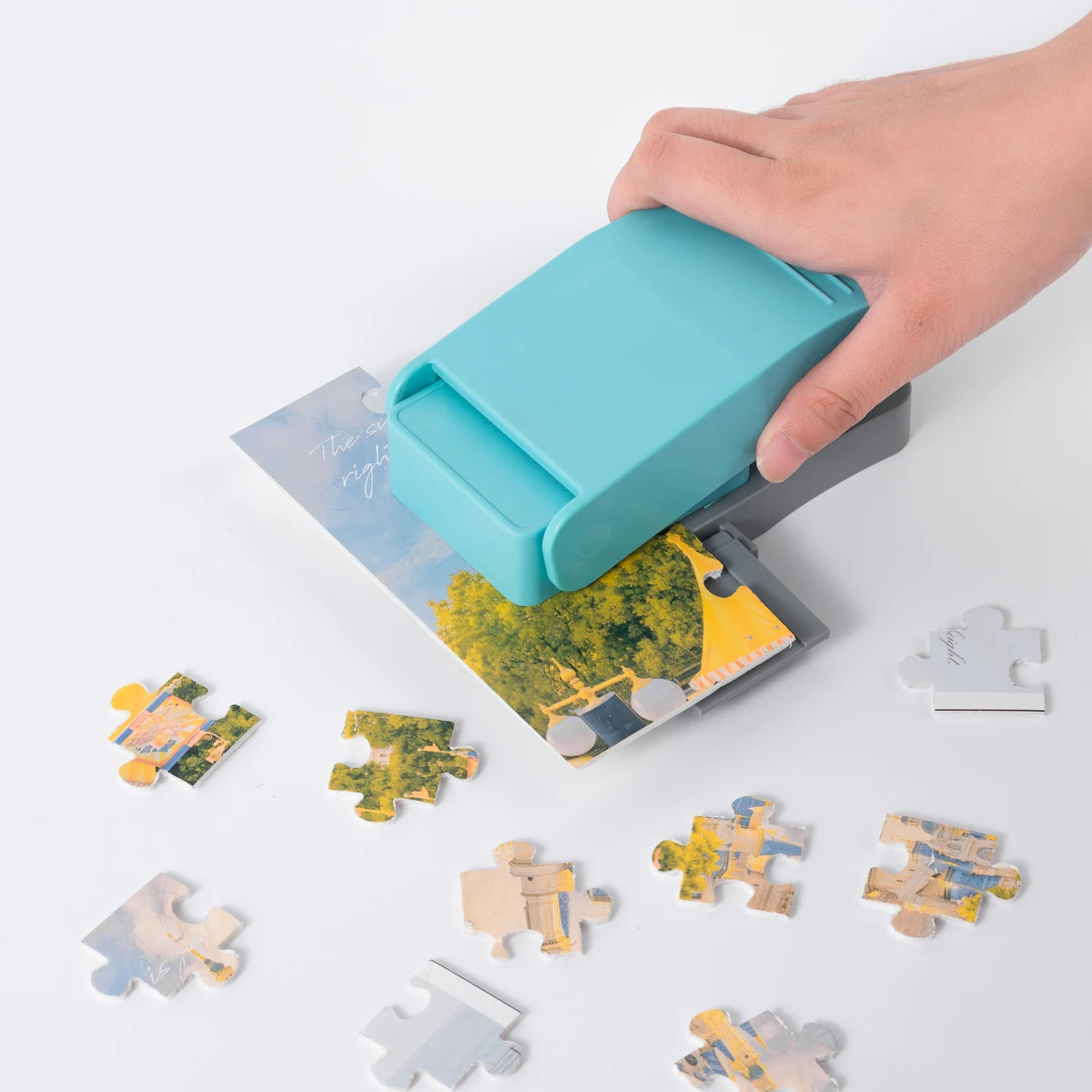 New Creative Jigsaw Puzzle Maker Machine Embossing Flower Punch Children's Educational Toys DIY Handmade Materials 1PC