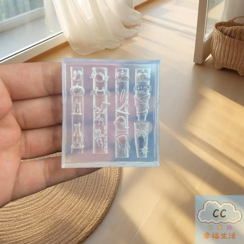 جديد 3D هالوين مسمار الفن العفن، سيليكون اليقطين الجمجمة الخفافيش شبح العنكبوت قالب الويب، DIY مانيكير تصميم أداة للأظافر مخيف