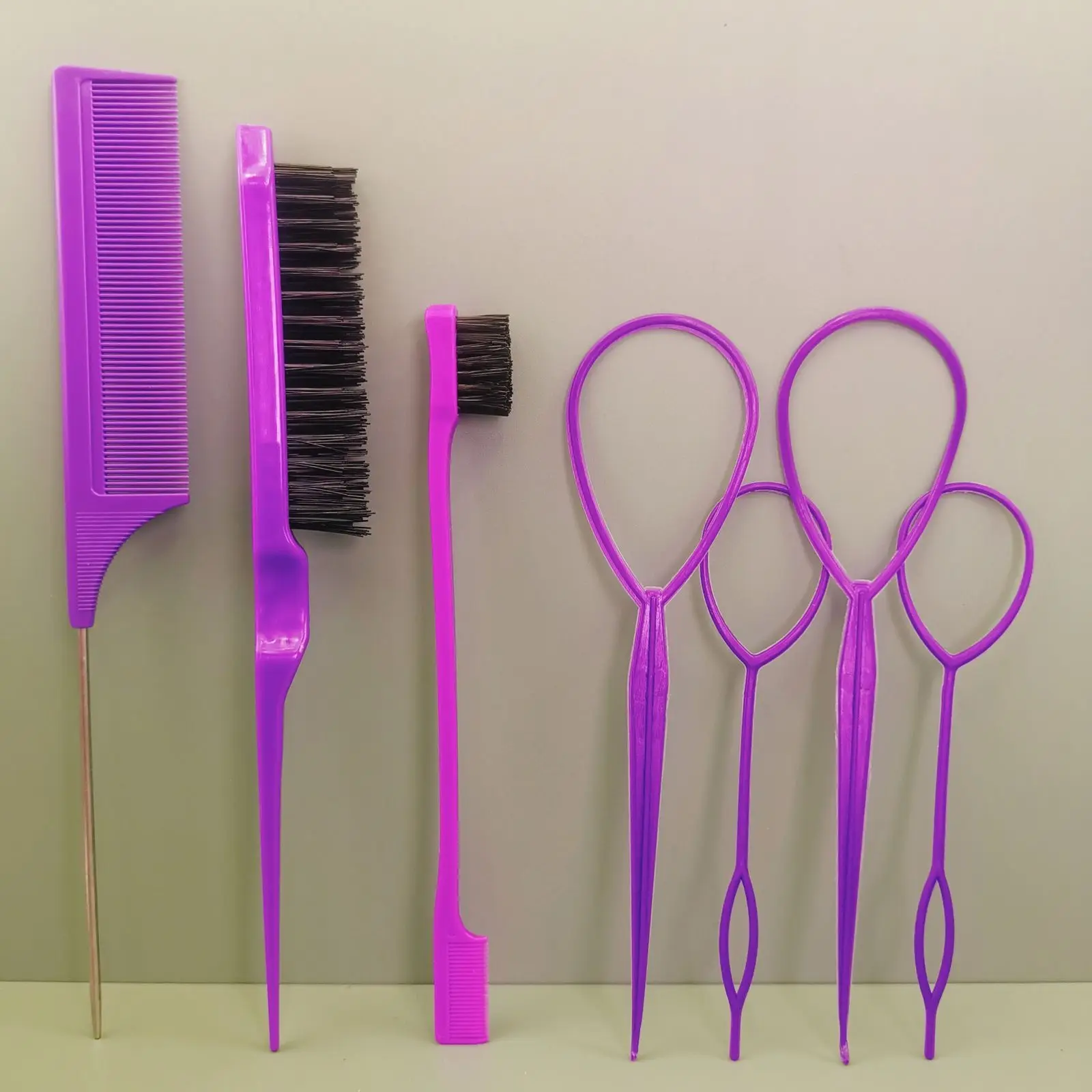 Hair Styling loop Set Toddler Topsy Rat Pony Tail Edge Comb Tools Braid Edge Brush Hairdressing Accessories for kids Women Girls