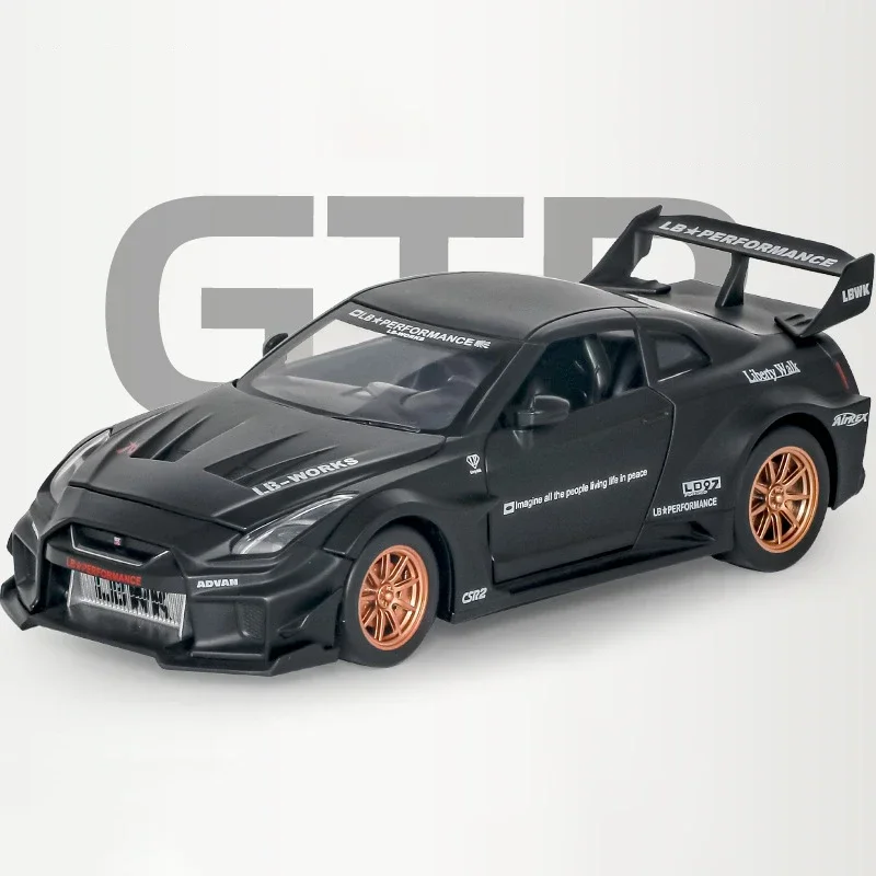 Metal Diecasts e Veículos De Brinquedo Para Nissan GTR CSR2 Skyline Ares, Modelo De Carro, Alta Simulação, Brinquedos De Coleção Puxar, 1:24