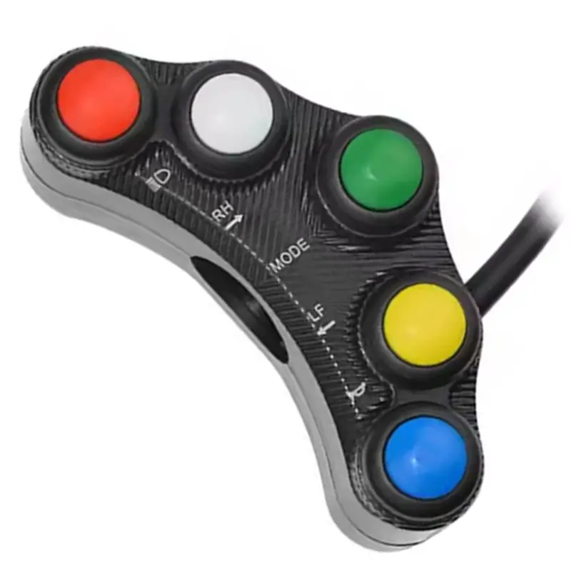 Simple Motorcycle Handle Bar Control Button 7-In-1 Waterproof Multifunctional Stop Start Functionality Handlebar