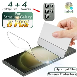 Per Samsung Galaxy S24 S23 S22 Ultra Plus pellicola salvaschermo per S21 S20 FE S10 Lite Note 20 10 S10E S23FE 5G S 23 pellicola per fotocamera