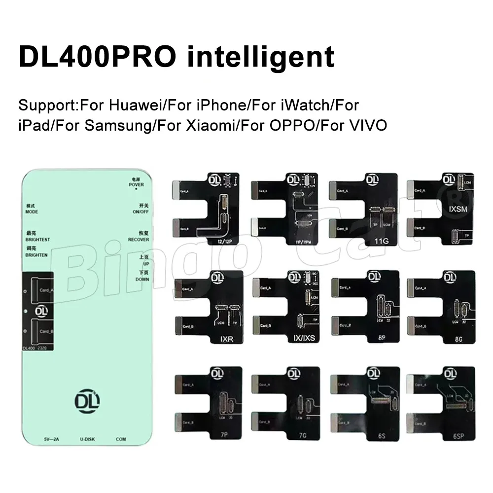 DL400 Pro New 15 15Plus 15Pro 15ProMax LCD Test Flex Cable for IP HW XM Samsung VIVO OPPO Tecno iWatch for iPad Display Testing