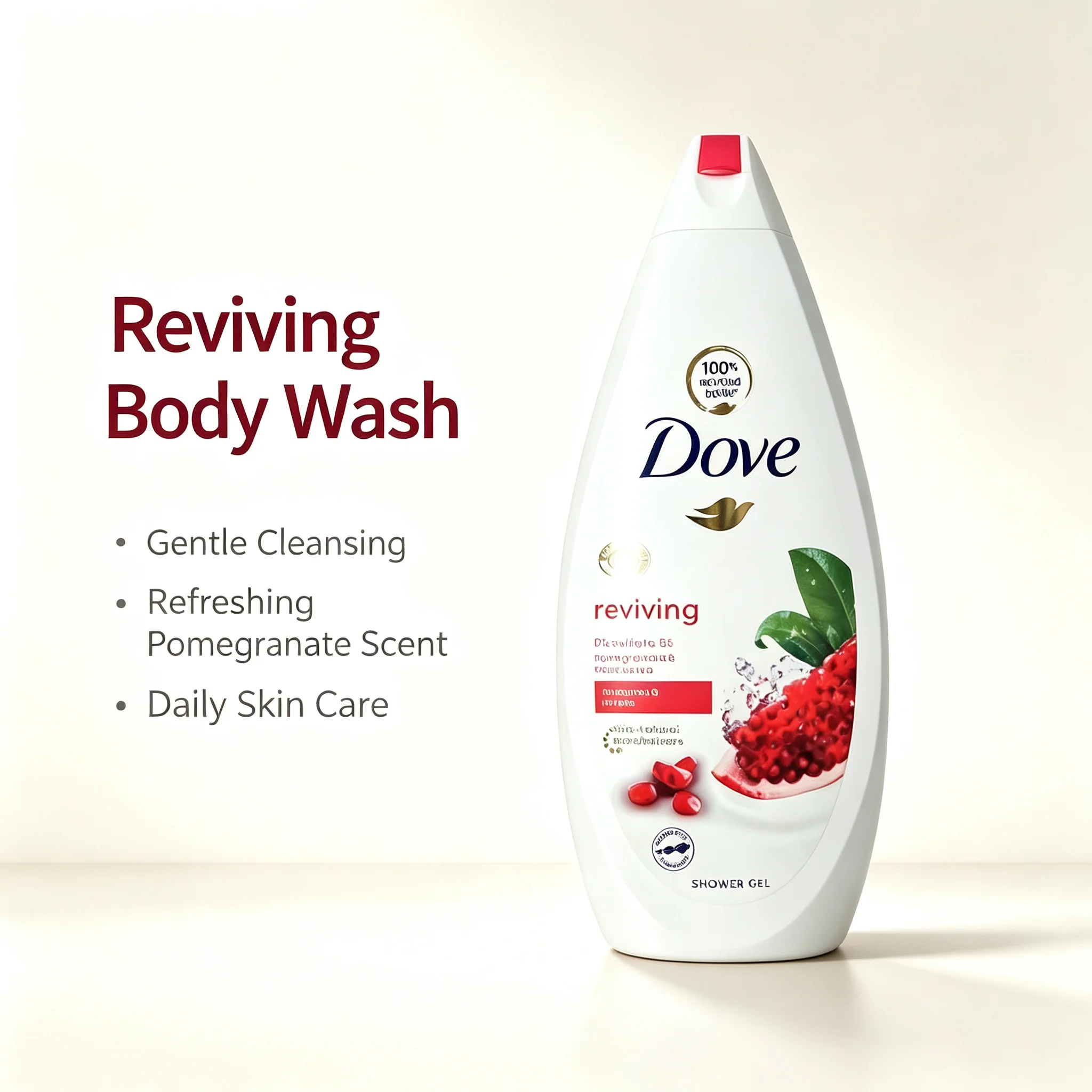 NEW DOVE Body Wash 1 Pcs And Long-Lasting Pomegranate Body Shampoo Body Care,Various Scents Skin Smooth Cleans Deep Nourishment