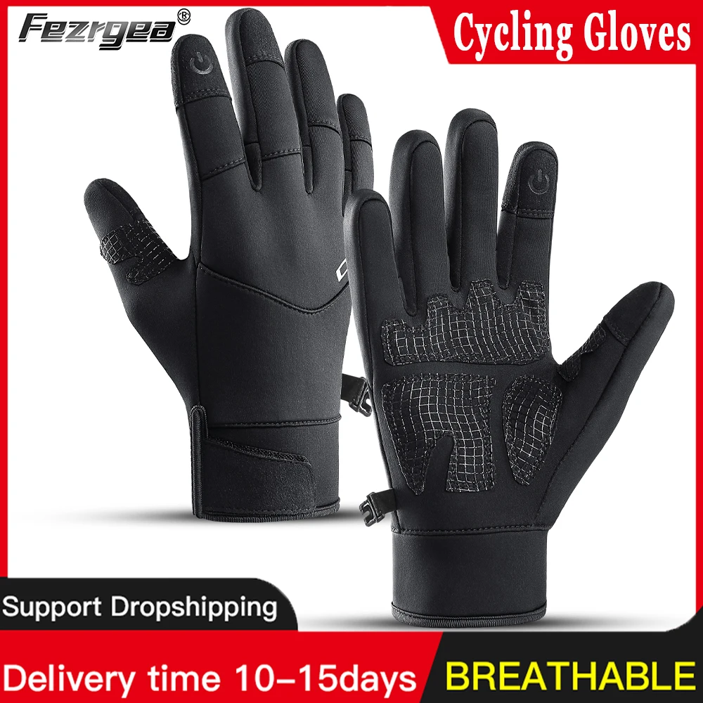 Cycling Gloves Men Women Winter Touchscreen Warm Outdoor Driving Motorcycle Gloves Cold Resistance Non-Slip Windproof Ski Gloves