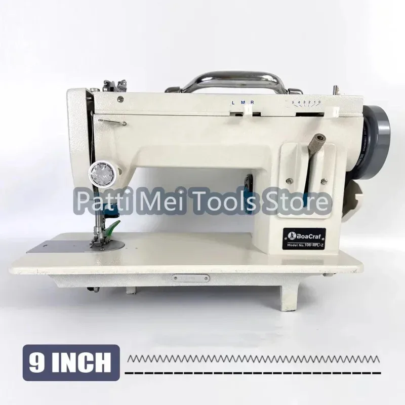 

Electric Thick Material Sewing Machine Walking Foot Zigzag Stitch 9'' Arm Leather And Heavy-Duty Sewing Machine