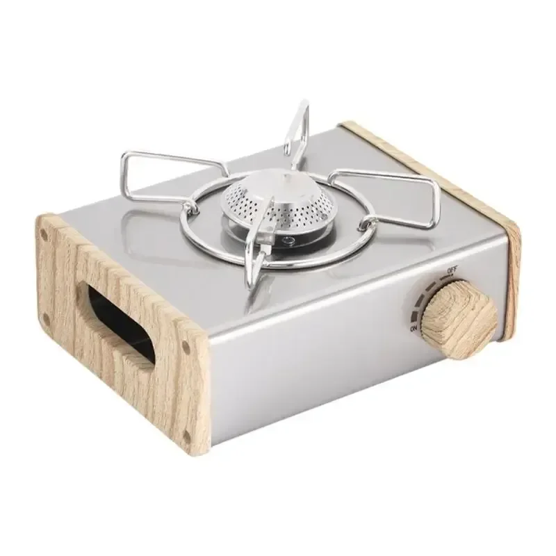 Portable Camping Stove Heavy Duty Barbecue Cassette Furnace Outdoor Picnic Camping Burner Multi-level Firepower Cassette Stove