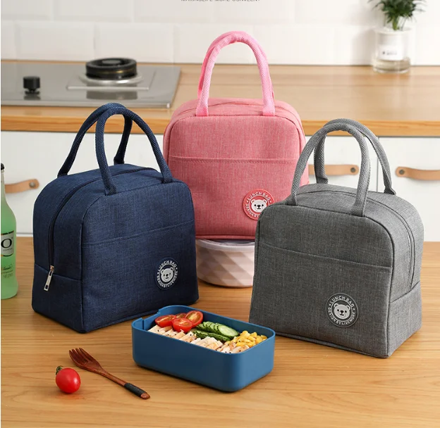 Thick Insulated Lunch Box Portable Outdoor Picnic Bag Student Meal Box Handbag Convenient Carry-On for Picnics And School