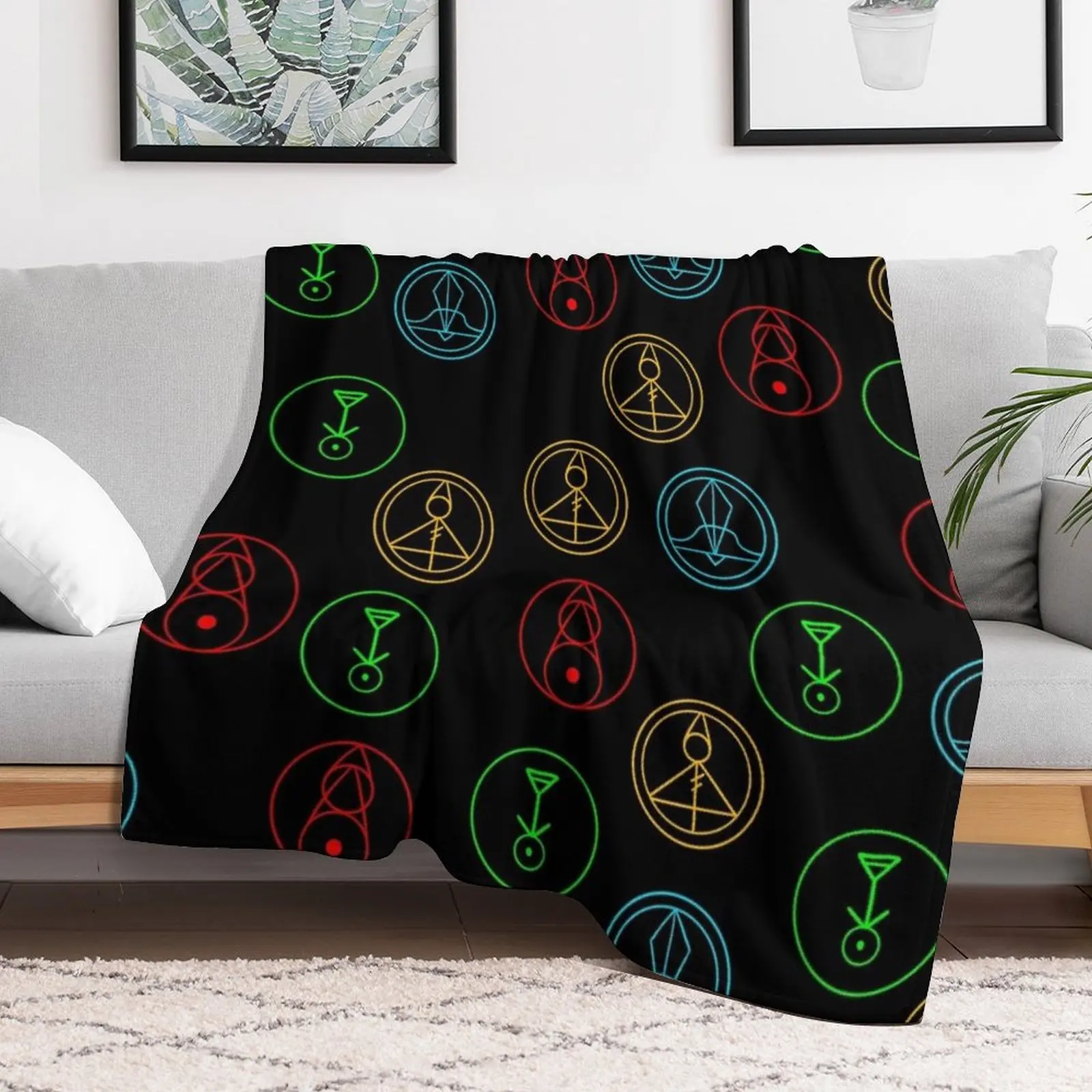 Owl House Glyph Pattern Throw Blanket