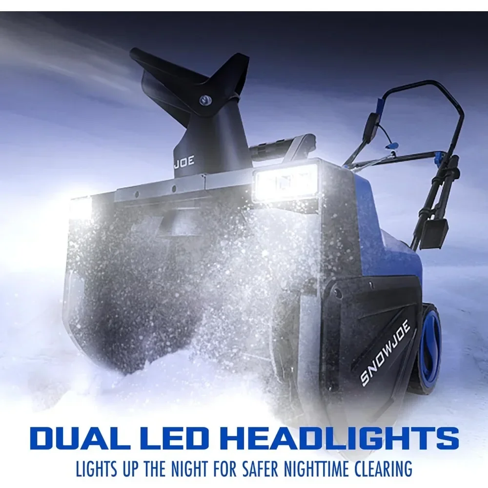 Soplador de nieve eléctrico con luces LED duales, 22 pulgadas, 15 Amp, SJ627E