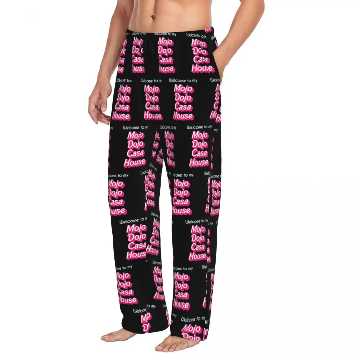 

Custom Mojo Dojo Casa House Men Pajama Pants Lounge Sleep Sleepwear Bottoms with Pockets