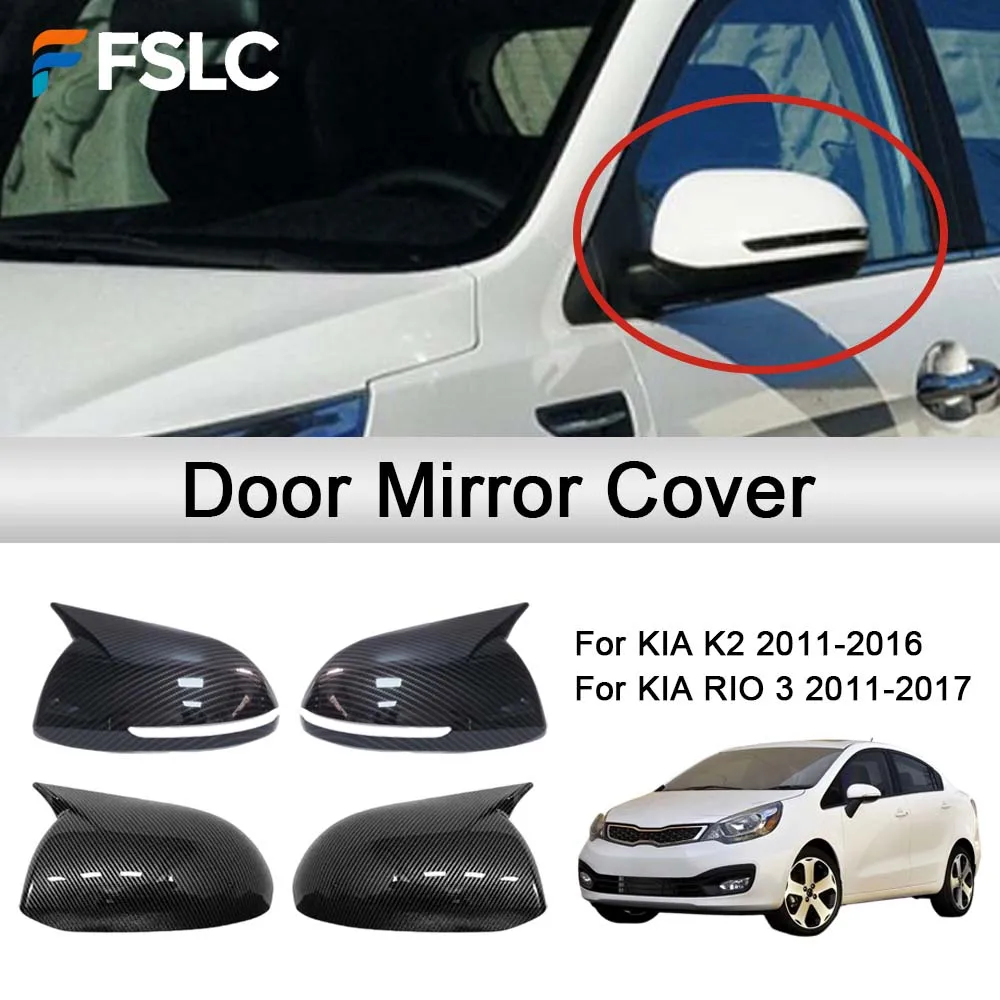 

Car Rearview Accessories Door Mirror Cover For KIA K2 RIO 3 2011-2017 Car Decoration Styling Upgrade Modify A Car