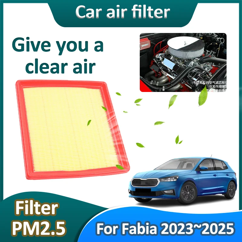 

For Skoda Fabia Parts 2023 2024 2025 PJ MK4 Vehicle Head Purification Auto Filter Element Purifier Fresh Cabin Car Accessories