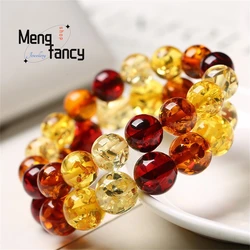 Baltic Sea Beeswax Amber Beads Bracelet Simple Exquisite Personalized High-grade Fashion Fine Jewelry Best Selling Holiday Gift