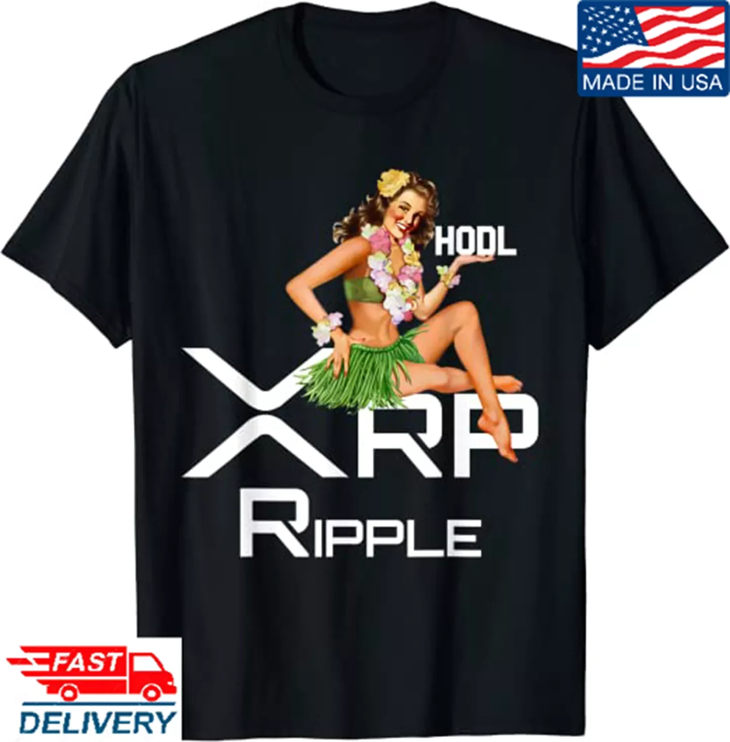 Ripple XRP Hodl Cryptocurrency Blockchain Digital Currency T-Shirt, XRP Coin Tee