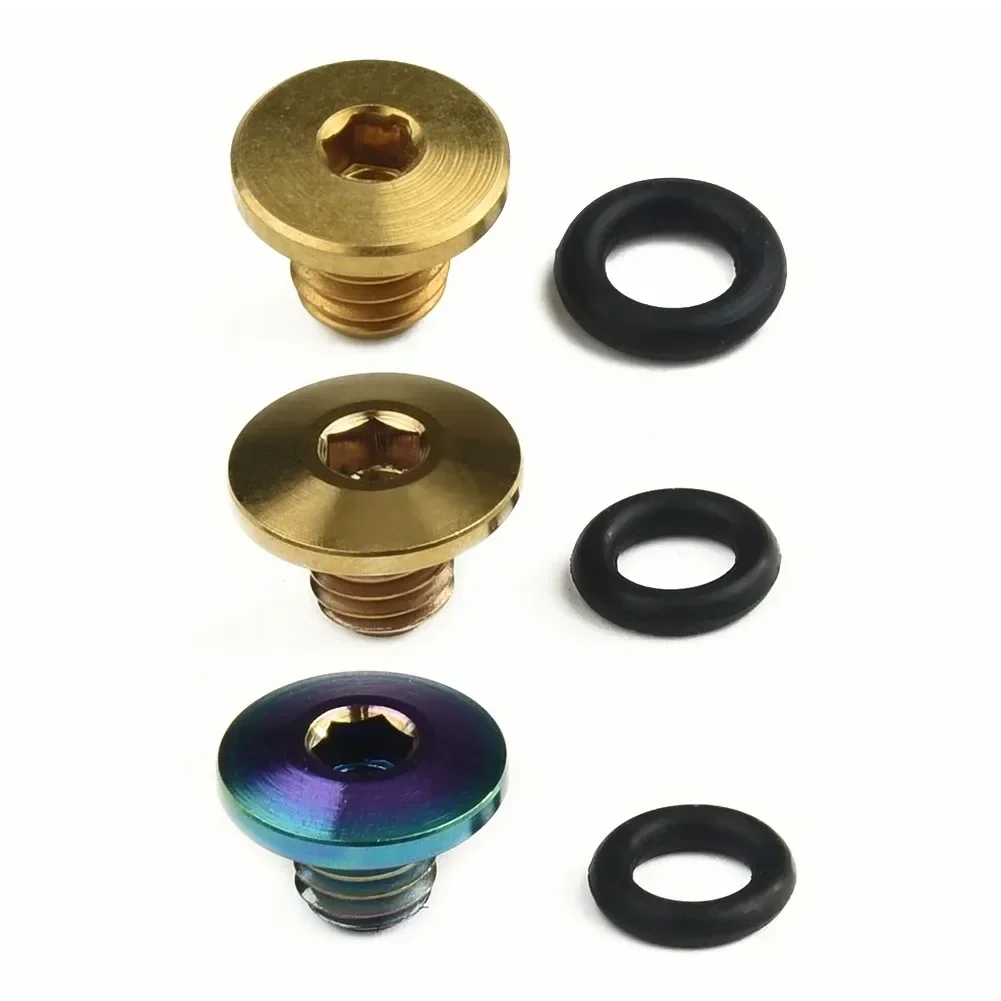 Bike Bicycle Bleed Titanium Screw & O-Ring For-Shimano XT, SLX, Zee, Deore & LX  Fixation Of Bicycle Oil Disc Cylinder Cover