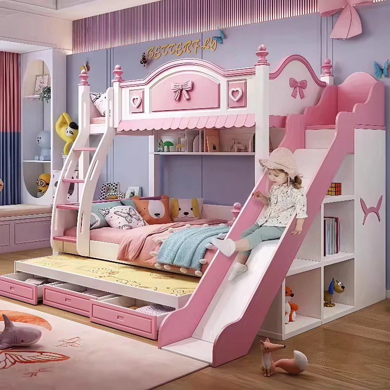 

Children Bedroom Bed Storage Cabinet Multifunctional Children Twin Beds Camas Infantiles Bunk Child Bed Modern Furniture