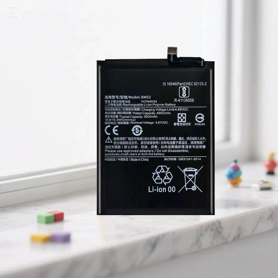 

5000Mah BM53 Safe For Xiaomi 10T Pro Mobile Phone Battery Fast Charging