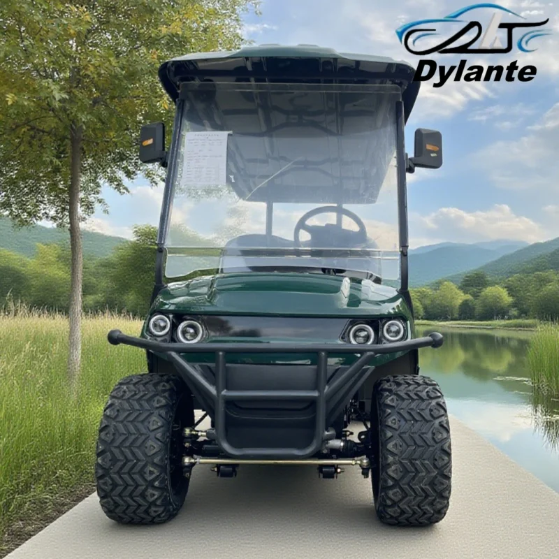 عربة جولف كهربائية جديدة رخيصة الثمن مكونة من 6 مقاعد للطرق الوعرة عربة جولف كهربائية مع بطارية ليثيوم 72 فولت وإطارات للطرق الوعرة مقاس 12 بوصة #5