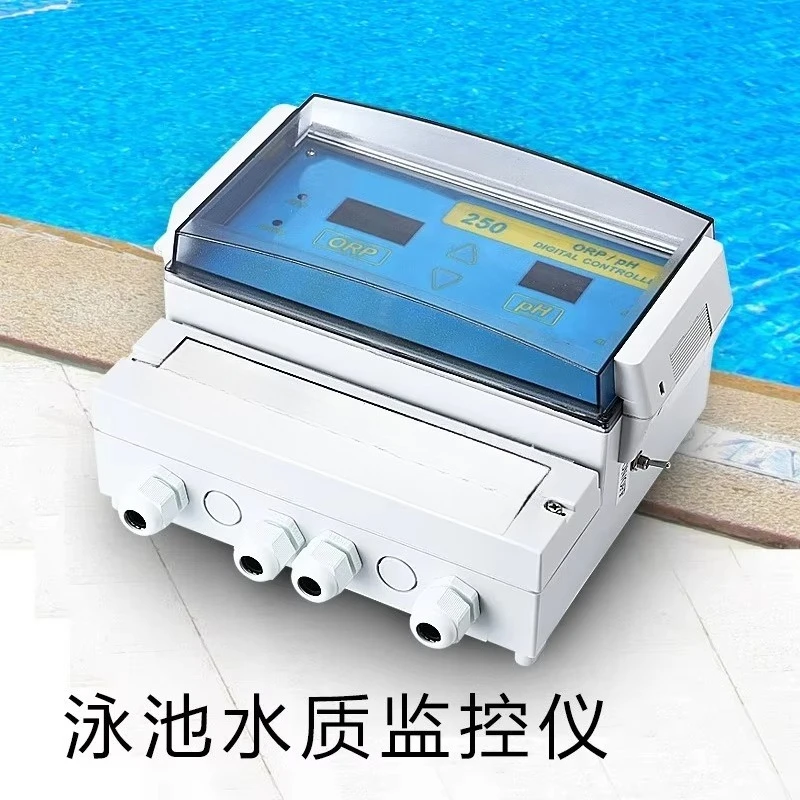 Swimming pool water quality monitor, disinfection monitoring equipment