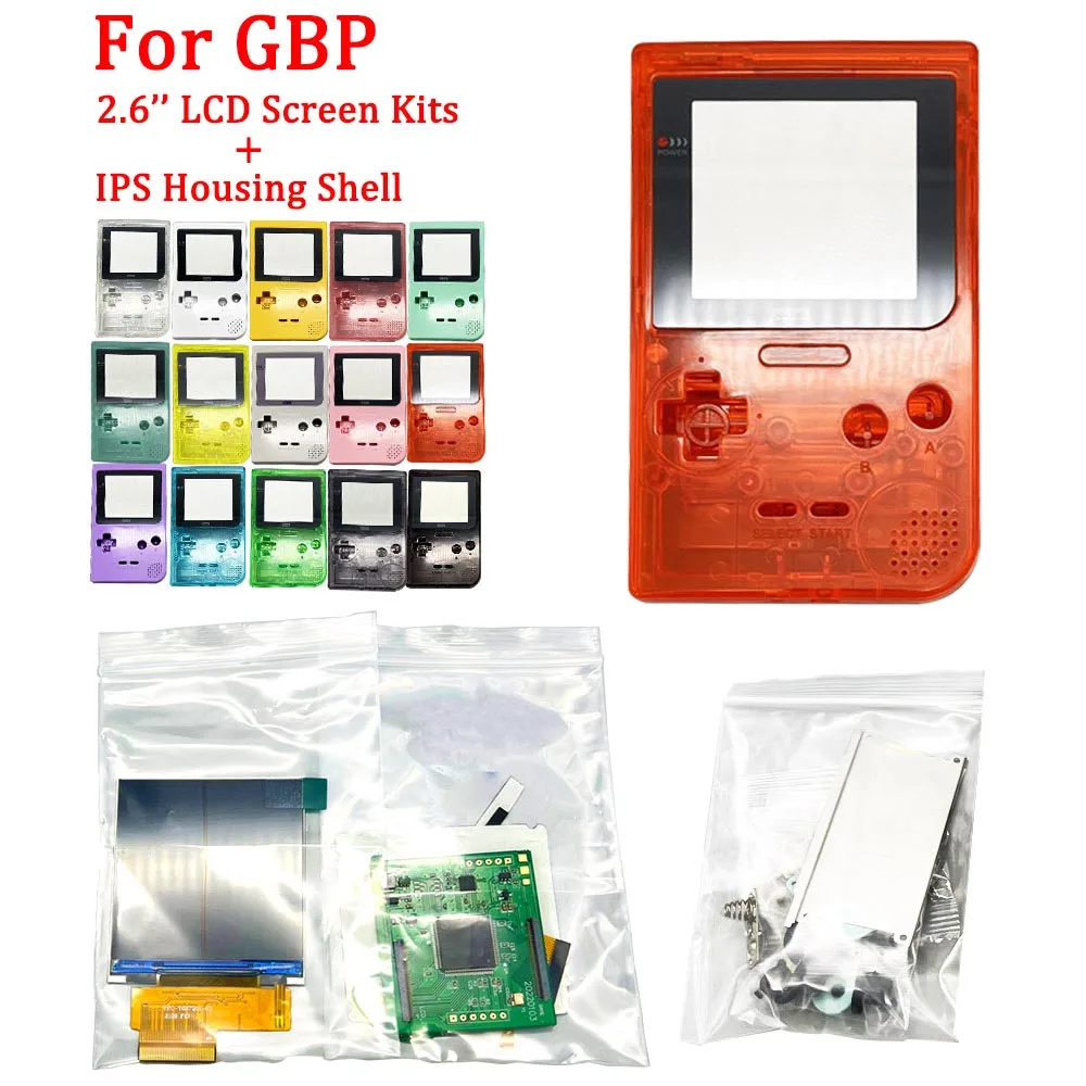 

2.6 Inch Original Size IPS High Brightness LCD Screen With IPS Shell Sets For GameBoy Pocket GBP With Multiple Display Styles