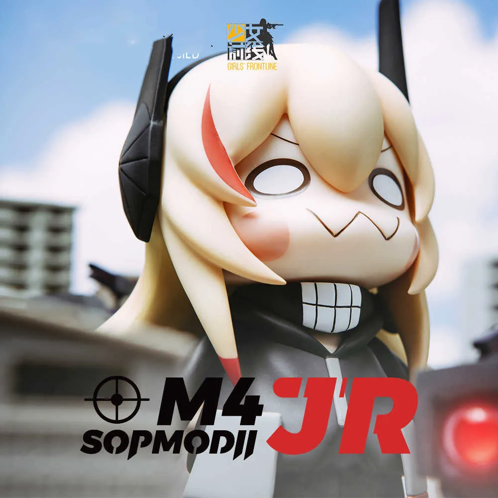 공식 오리지널 걸스 프론트 라인 M4-SOPMODII-JR PVC 액션 애니메이션 피겨 모델 동상 입상 인형 게임 완구 어린이 장식 선물