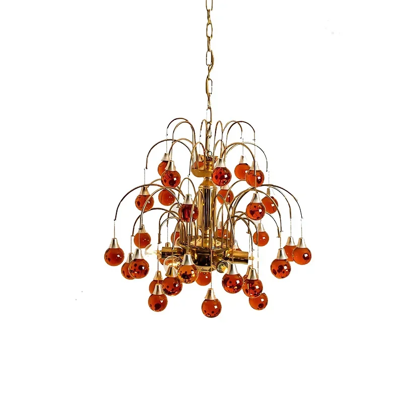 

Creative French glass cherry bed and breakfast chandelier retro style designer living room dining room bedroom