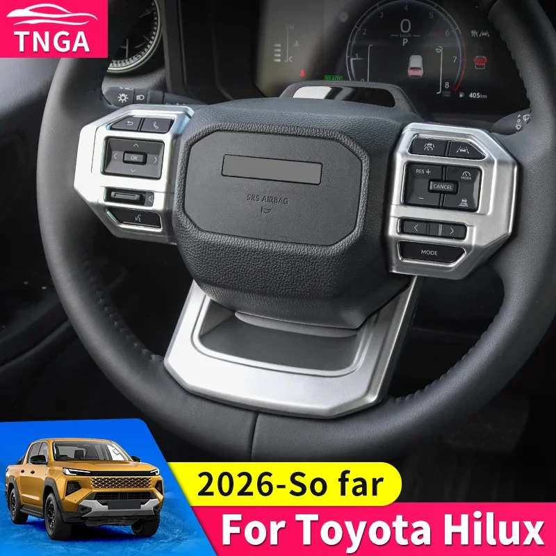 

Защитная накладка на кнопки рулевого колеса для Toyota Hilux SR5 2026 года, защита от царапин и пыли, модификация интерьера, автомобильные аксессуары