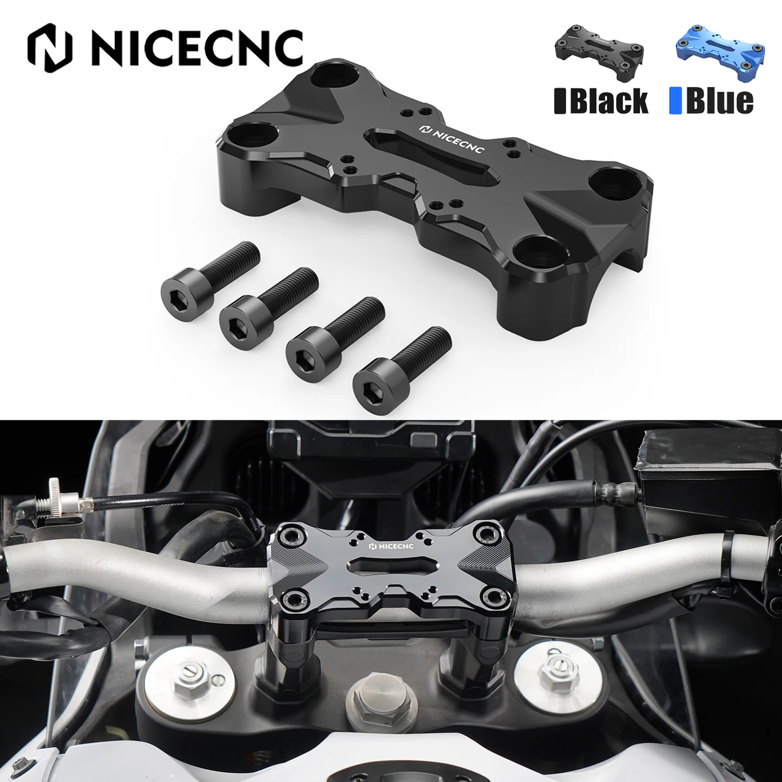 

For 2019-2024 Yamaha Tenere 700 XTZ700 Handlebar Top Clamp With AMPS Pattern GPS Mount T700 Rally Edition 2020-2024 World Raid