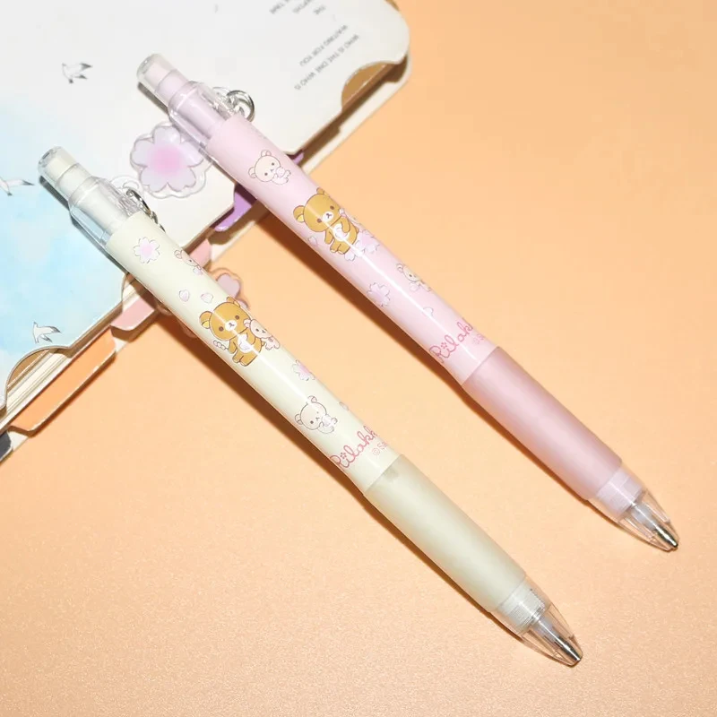 2Pcs AIHAO 914B 0.5/0.7mm Rilakkuma Automatic Pencil Kawaii Plastic Mechanical Pencils Kids Gifts Student Supplies Stationery