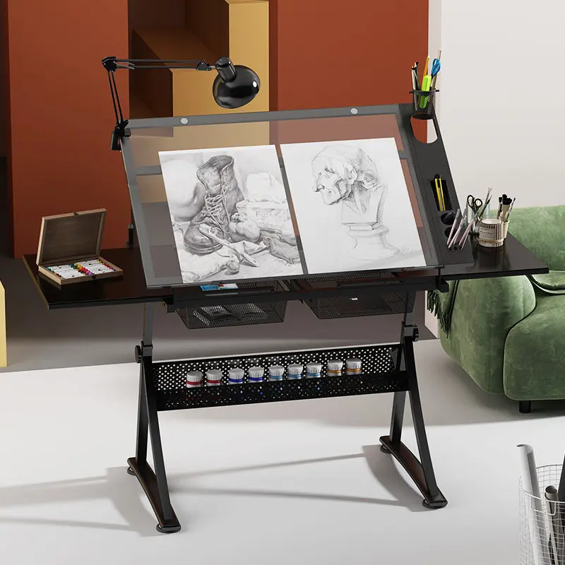 Lifting painting table Painting workbench Drawing table Art painting table Drawing architect desk