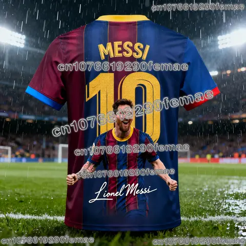 2026 MESSI #10 2026 AI Football Jersey Fan Edition Training Tee for Kids and Adults Comfortable and Breathable Summer Sportswear