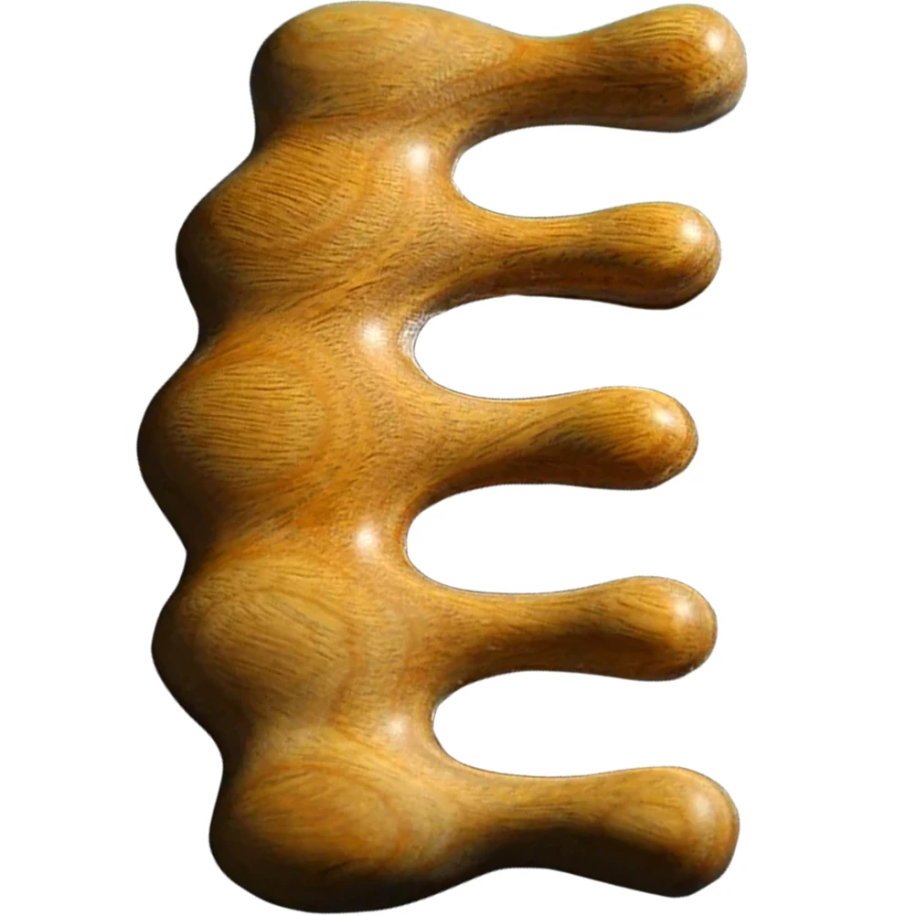 

Массажная расческа с широкими зубьями, деревянный массажер для головы, массажер для головы, расческа для ухода за кожей головы, инструмент для массажа волос и стимуляции акупунктурных точек