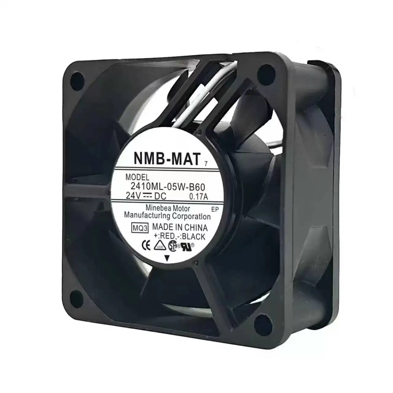 For NMB 2410ML-05W-B60 6025 DC 24V 0.17A 60x60x25mm 2Pin Brushless Cooling Fan for Inverter CNC Industrial Printer Cooler