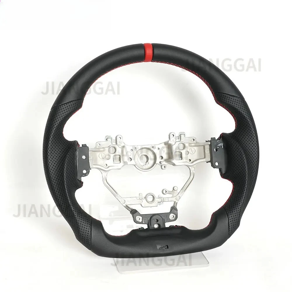 

Full Leather Steering Wheel D-Type Flat Bottom Perforated Leather Red Center Line Fit For Lexus IS200 IS250 IS350 RC 2013-2022