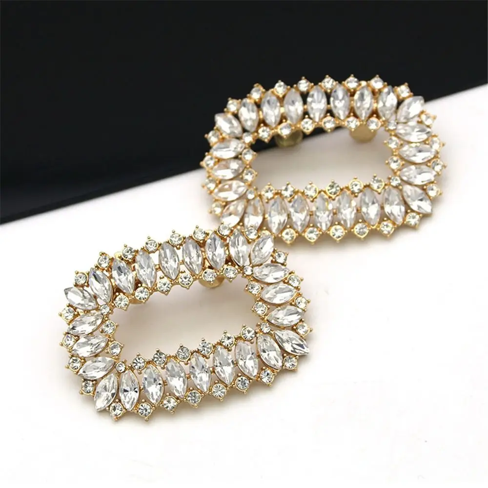 1PC Wedding Bride Shoes Rhinestones Crystal Shoes Decorations Charm Buckle Shiny Decorative Clips Shoe Clips